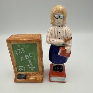 Vtg 1990's Oci Omnibus Teacher Chalk Board S/P Shakers